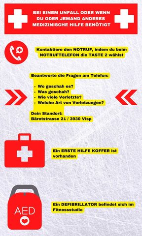 Notfallplan Fitness Visp-Center